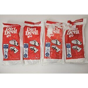 VTG 1996 Dirt Devil Replacement Bag Lot Type G 3-010348-001 (32 bags total) READ